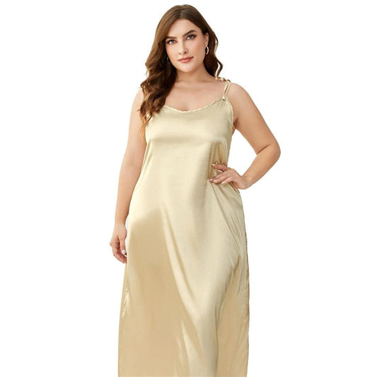 Plus Size Solid Color Camisole Pajama Set