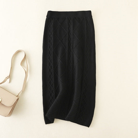 Chunky Knit Bodycon Mini Skirt