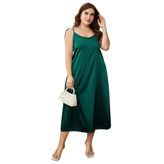 Plus Size Solid Color Camisole Pajama Set