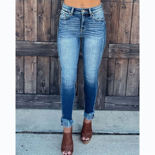 Women's Blue Stretch Slim Fit Jeans