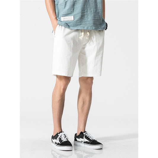 Men's Linen Drawstring Casual Bermuda Shorts