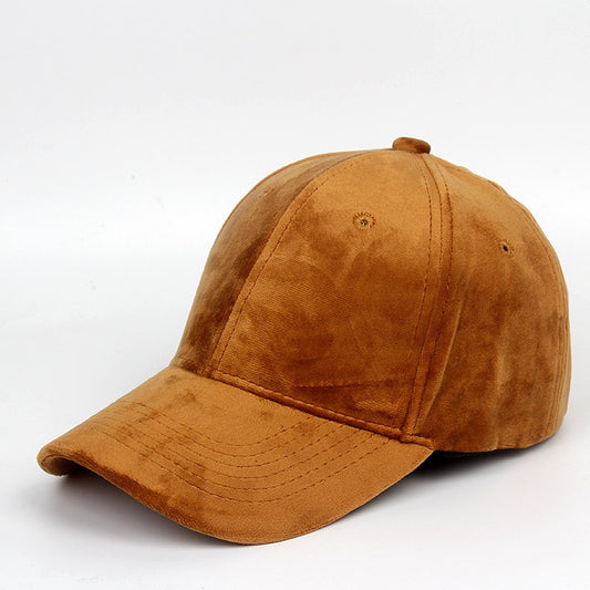 Solid Color Velvet Baseball Cap