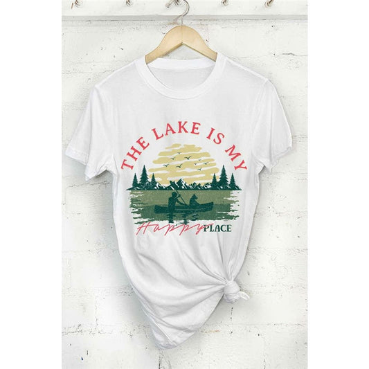 The Lake Is My Happy Place Graphic Tshirts