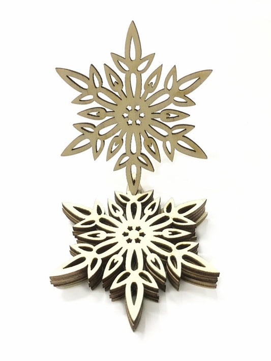 10Pcs DIY Hollow Snowflake Christmas Decoration Accessories