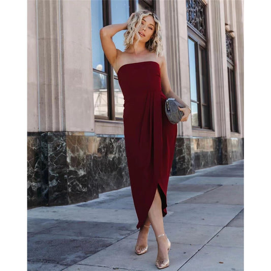 Sleeveless Solid Split-Side Maxi Dress