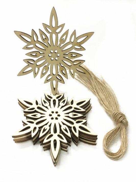 10Pcs DIY Hollow Snowflake Christmas Decoration Accessories