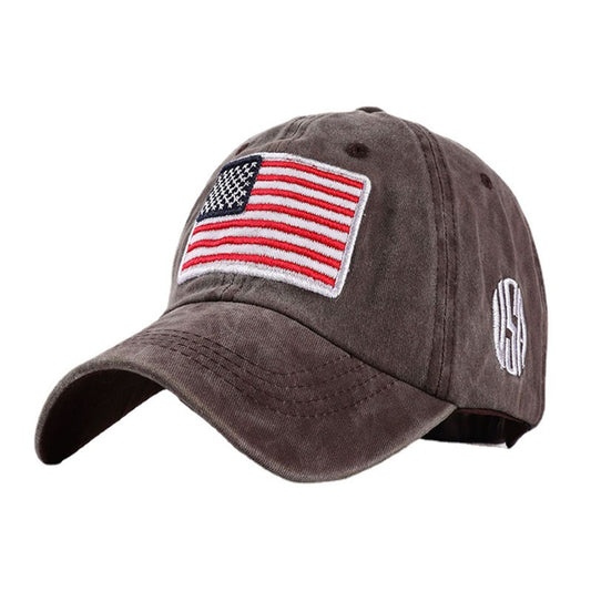 Retro Striped Print Duck Tongue Cap