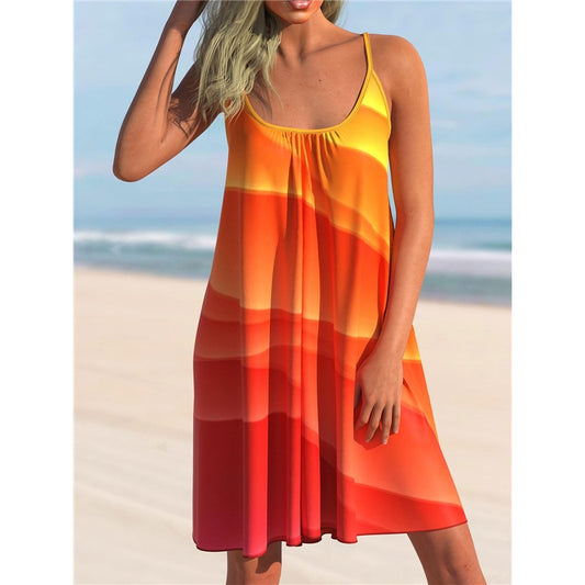 Printed Beach Vacation Cami Dress