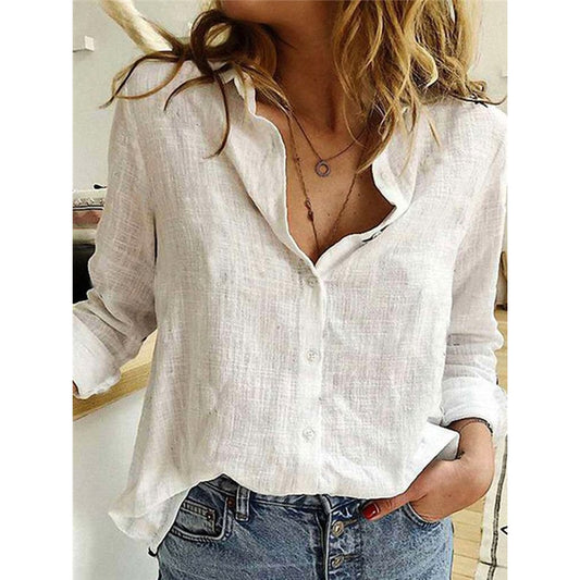 Fashion Solid Button Shirt