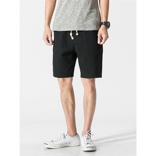 Men's Linen Drawstring Casual Bermuda Shorts