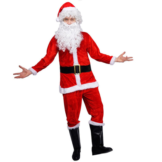 Unisex Adult Christmas Santa Claus Cosplay Costumes Suits