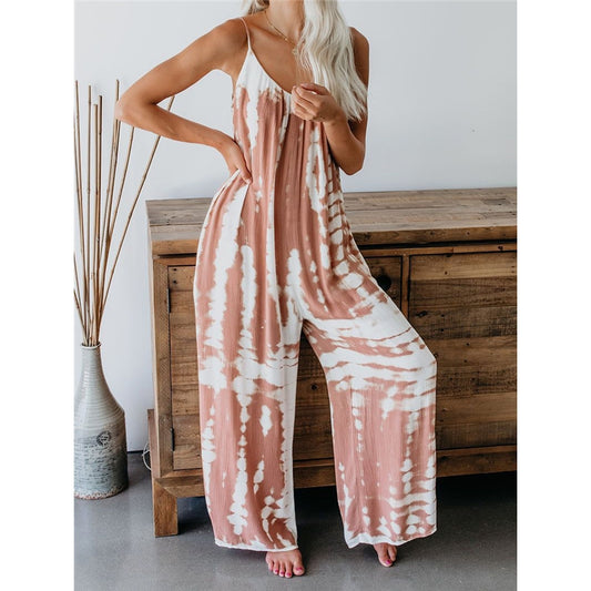 Tie Dye Loose Fit Cami Jumpsuit