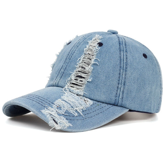 Denim Ripped Vintage Hats