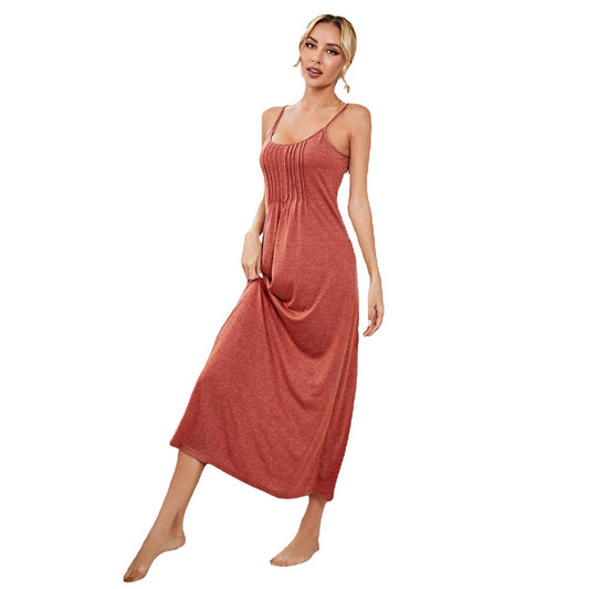 Long Nightgown Sleepwear Sleeveless Loose  Pajamas