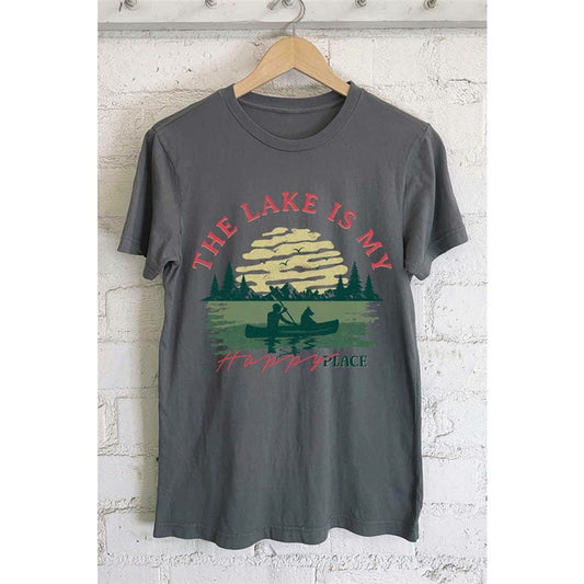 The Lake Is My Happy Place Graphic Tshirts