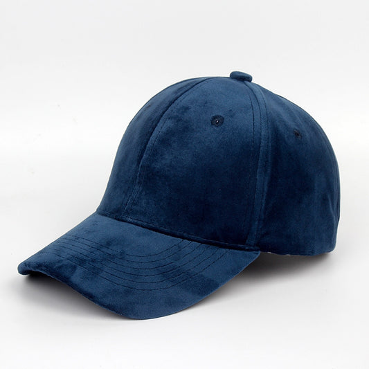 Solid Color Velvet Baseball Cap