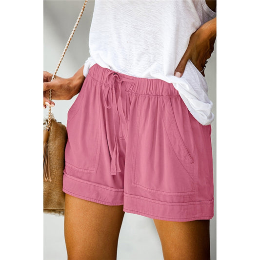 Loose High Waisted Solid Wide Leg Shorts