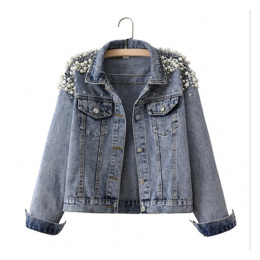 Single Breasted Lapel Cropped Cotton Street Jacket